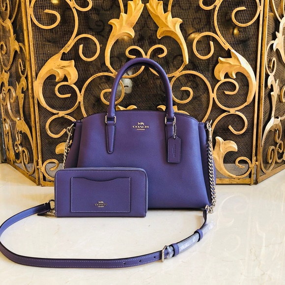 Coach Handbags - NWT Coach Large sage leather Satchel&wallet Set